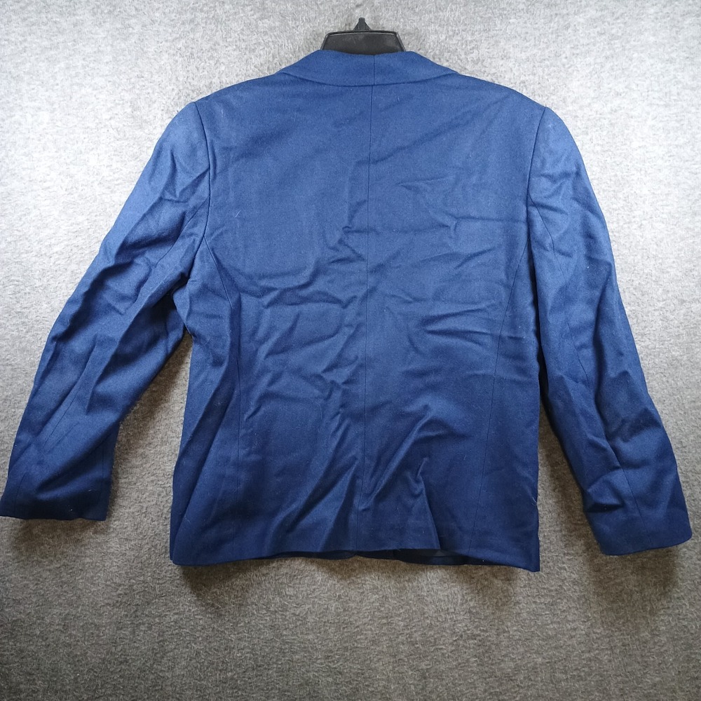 Pendleton Blazer Womens 12 Navy Blue 100% Virgin Wool Sport Coat Made in USA - Picture 7 of 10